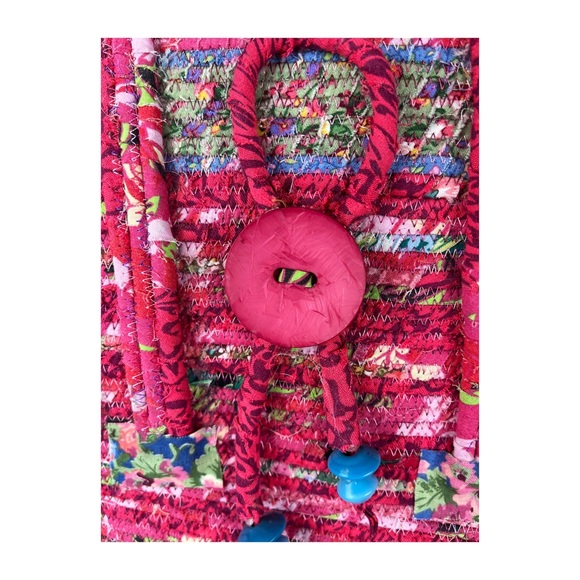 Tote Coil Bag Handmade Hand Rolled Lagen Look - Picture 6 of 6